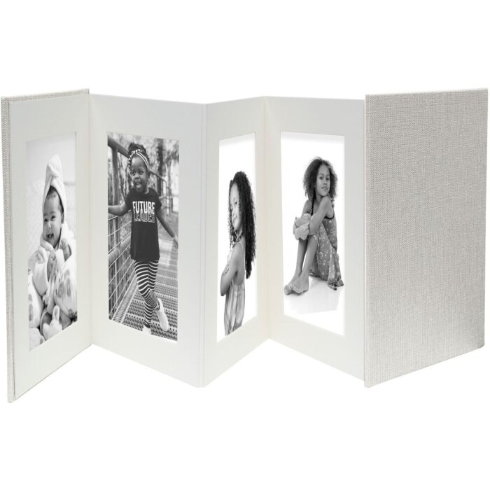 Deknudt lenjerie leporello gri pentru 8 fotografii 13x18 cm 8 passe-partouts