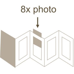 Deknudt lenjerie leporello pentru 8 fotografii 15x20 cm gri