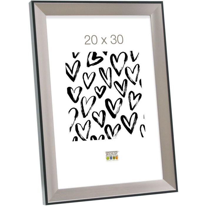 Cadru din plastic S45FD2 argintiu 18x24 cm sticlă anti-reflexivă