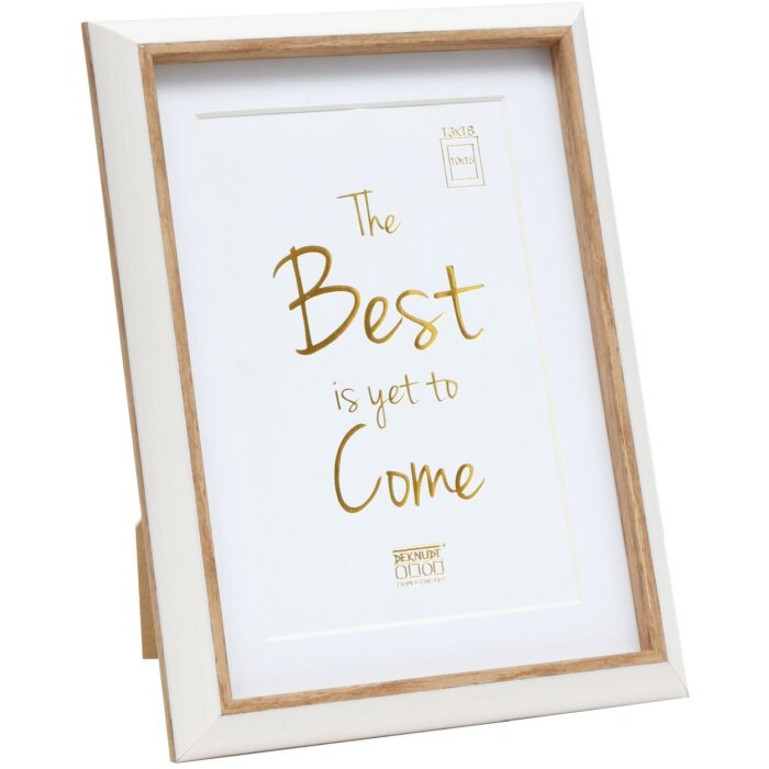 Cadru din plastic S46WG margine albă naturală 10x15 cm