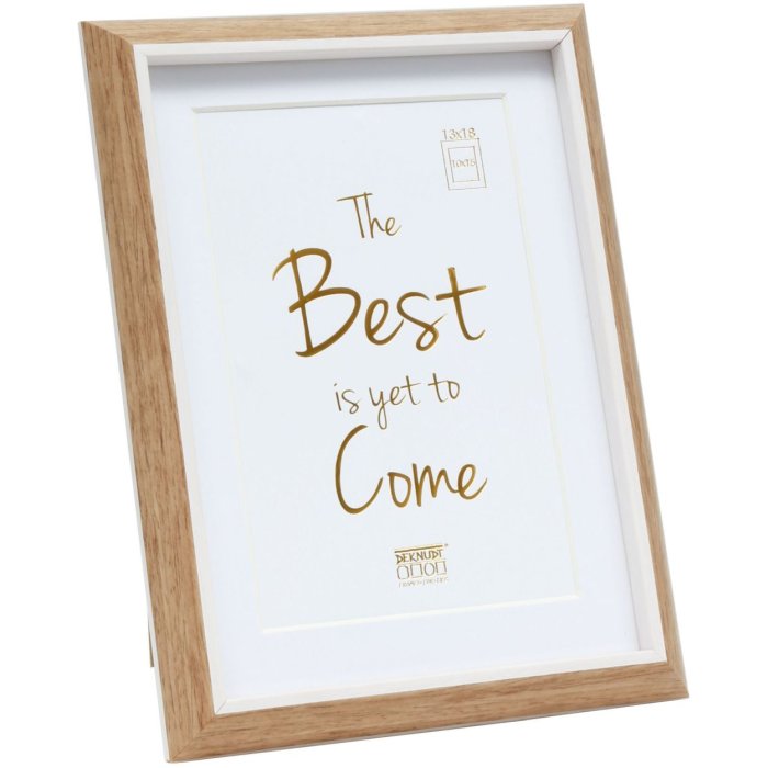 Deknudt Kunststoffrahmen S46WG natur Kante weiß 20x30 cm