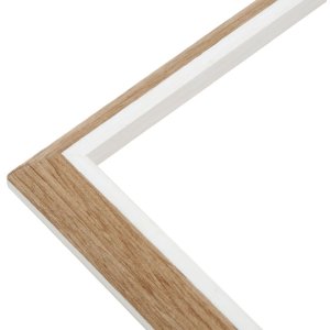 Deknudt Kunststoffrahmen S46WG natur Kante weiß 20x30 cm