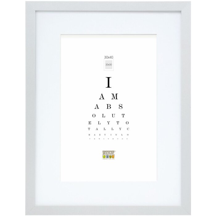 Deknudt cadru din lemn S66KD1 argint 15x20 cm cu passe-partout