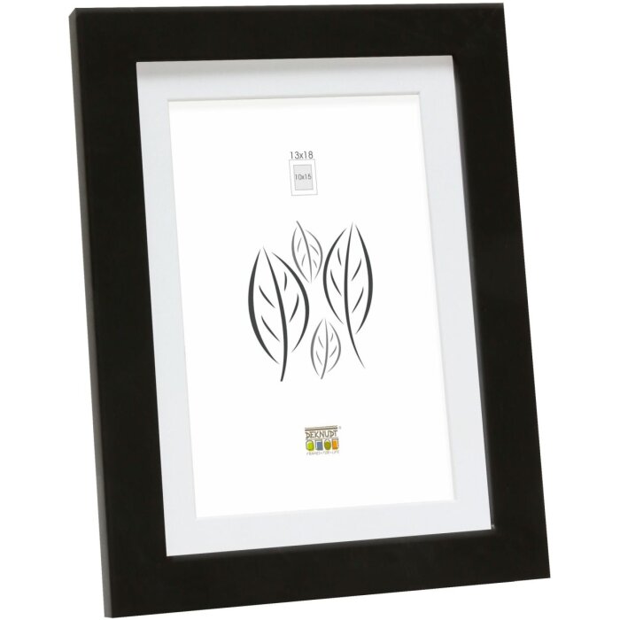 Cadru din lemn S66KF2 negru 30x45 cm cu passe-partout
