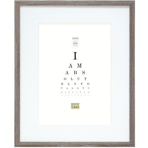 Rama din lemn S66KH3 maro-gri 13x18 cm cu passe-partout