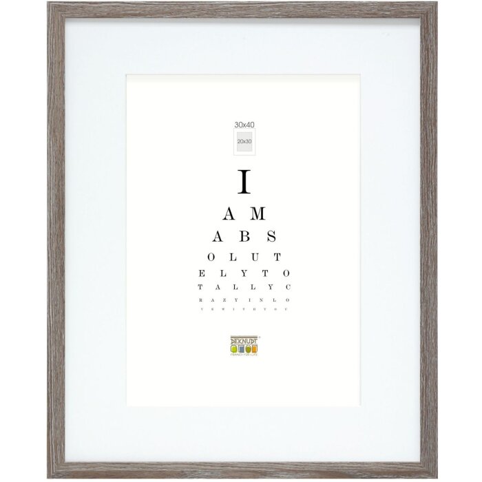 Cadru din lemn S66KH3 maro-gri 40x50 cm cu passe-partout