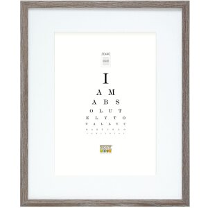 Cadru din lemn S66KH3 maro-gri 40x50 cm cu passe-partout