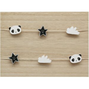 Perete din lemn cu 6 cuiere pentru haine 30x40 cm