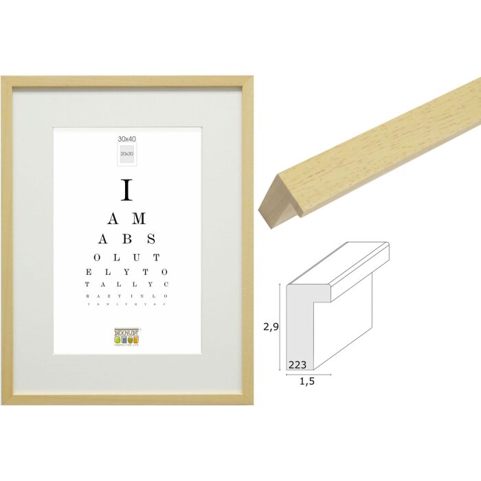 Deknudt Holzrahmen S223H1 natur 10x15 bis 50x70 cm