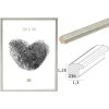 Deknudt S236D1 Holzbilderrahmen Silber