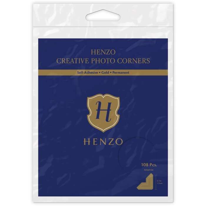 Henzo colțuri foto colorate aur 108 bucăți