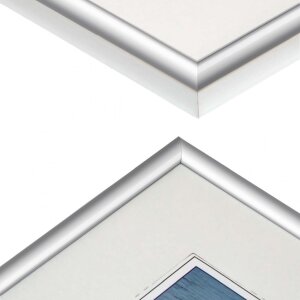 Henzo cadru din plastic Napoli 40x40 cm argint sticlă standard montare pe perete