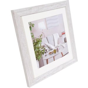 Rama foto Henzo Modern 50x50 cm alb cu passe-partout 30x30 cm