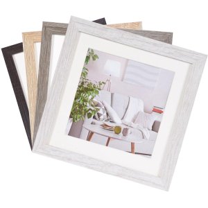 Rama foto Henzo Modern 50x50 cm alb cu passe-partout 30x30 cm