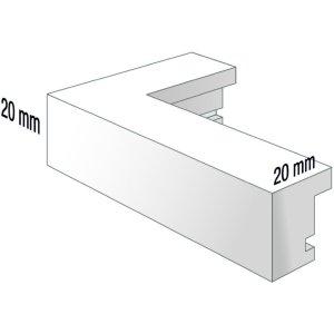 Henzo cadru modern 50x50 cm maro mediu cu passe-partout pentru 30x30 cm