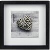 Hama Porträtrahmen Scala 23x23 cm Schwarz mit Passepartout 15x15 cm