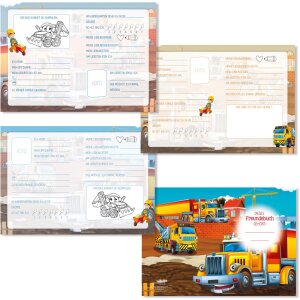 Agendă prietenoasă pentru grădiniță A5 Baustelle 15x21 cm