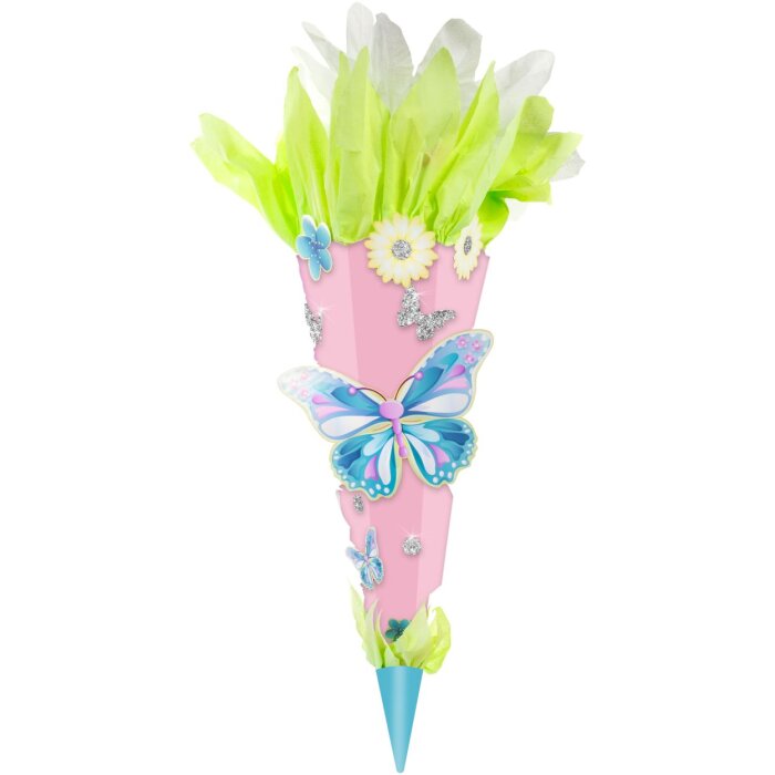 Set creativ Goldbuch pentru pungă de școală cu hârtie 3D și fluturi, 68 cm