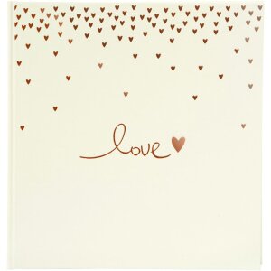 Album de nuntă Goldbuch Raining Hearts piersică 30x31 cm...