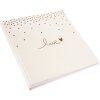 Album de nuntă Goldbuch Raining Hearts piersică 30x31 cm 60 pagini albe