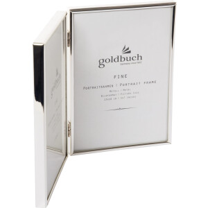 Goldbuch cadru dublu Fine 15x20 cm argintiu lucios cu perete din spate din catifea