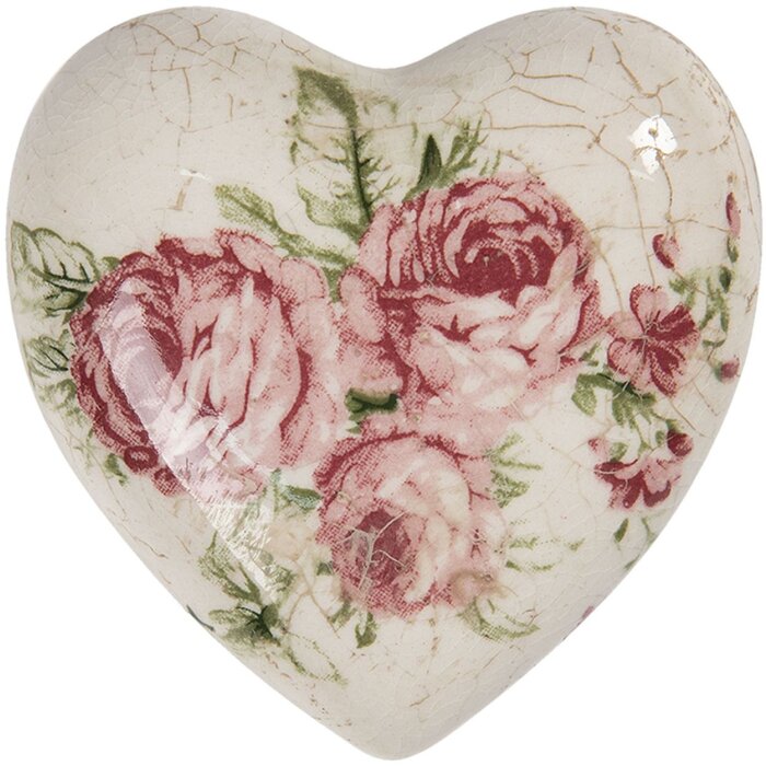 Clayre & Eef Decorațiune Inimă 8x8x4 cm Multicolor 6CE1183S