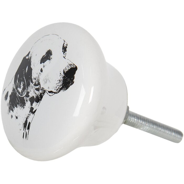 Buton de ușă Ø 4x2 cm alb 64708