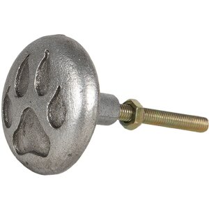 Buton de ușă Ø 4x3 cm argintiu 64685