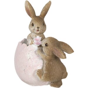 Clayre & Eef Dekoration Kaninchen 9x5x10 cm rosa 6PR3268