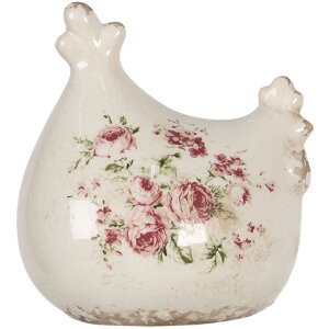 Clayre & Eef Dekoration Huhn 12x11x13 cm creme 6CE1186