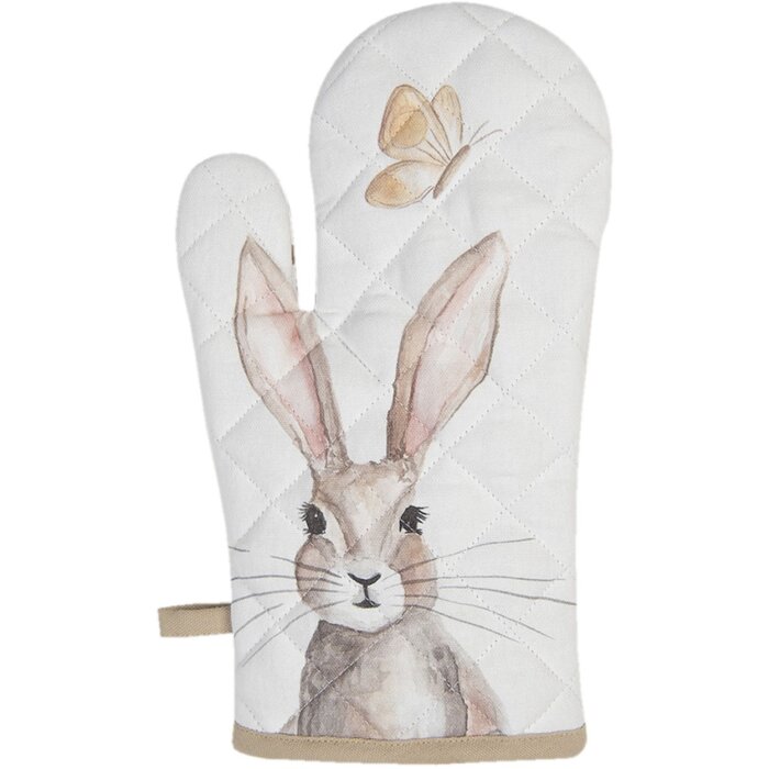 Clayre & Eef mănușă de cuptor 16x30 cm bej REB44