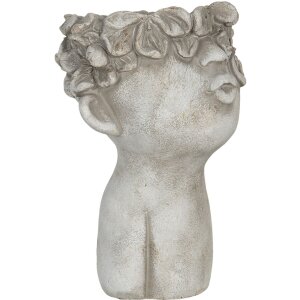 Ghiveci de flori 11x11x18 cm gri 6TE0327S