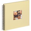Walther Spiralalbum Fun creme 30x30 cm 50 schwarze Seiten für 200 Fotos