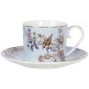 Clayre & Eef 6CE1172 Ceașcă de cafea cu farfurie multicoloră 11x8x7 cm Ø 16x2 cm