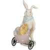 Iepure cu carucior decorativ multicolor 11x6x15 cm - Clayre & Eef