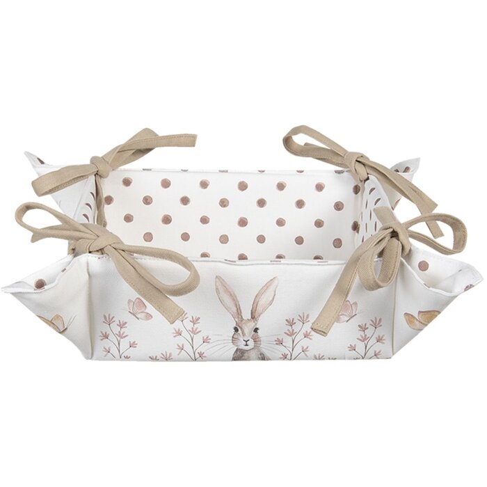 Coș de pâine 35x35x8 cm bej REB47