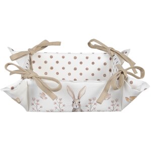 Coș de pâine 35x35x8 cm bej REB47