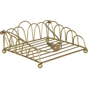 Suport șervețel 20x20x9 cm auriu 60057GO