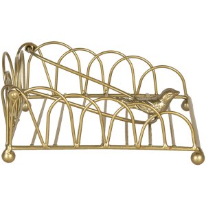 Suport șervețel 20x20x9 cm auriu 60057GO