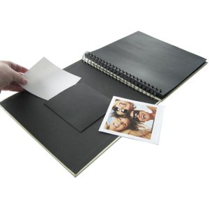 Walther Spiralalbum Fun schwarz 30x30 cm 50 schwarze Seiten Fotokarton