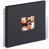Walther Spiralalbum Fun schwarz 30x30 cm 50 schwarze Seiten Fotokarton
