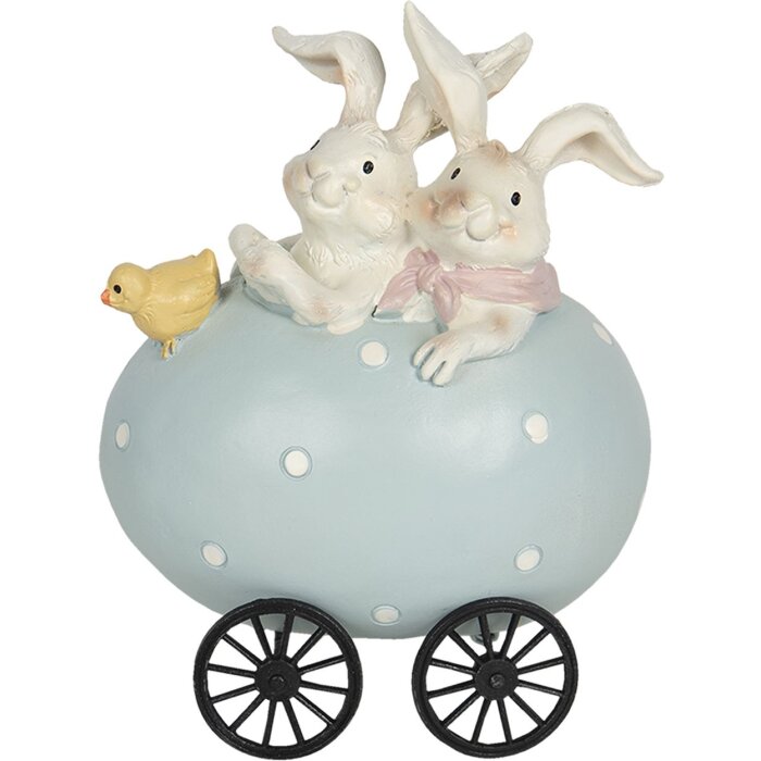 Clayre & Eef Decorațiune Animale în Căruță 10x7x13 cm Multicolor 6PR3194