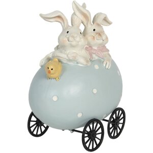 Clayre & Eef Dekoration Tiere im Wagen 10x7x13 cm...