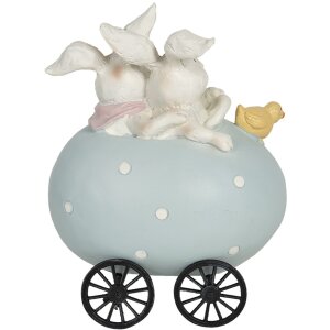 Clayre & Eef Decorațiune Animale în Căruță 10x7x13 cm Multicolor 6PR3194