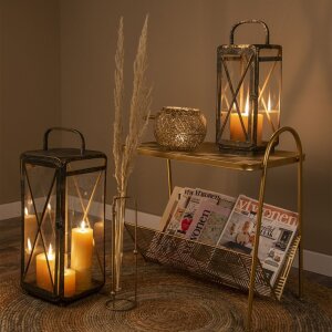 Clayre & Eef 6Y4424 Vas Ø 10x35 cm Metal de culoare cupru Rotund