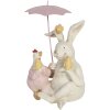 Decorațiune iepure cu umbrelă 12x11x16 cm multicolor 6PR3190