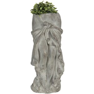 Ghiveci de flori 13x13x29 cm gri 6TE0326S