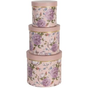 Clayre & Eef Hutschachtel Set 3 Stück Rosa 64742...