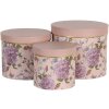 Set de 3 cutii roz pentru pălării Clayre & Eef