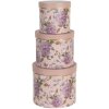 Set de 3 cutii roz pentru pălării Clayre & Eef